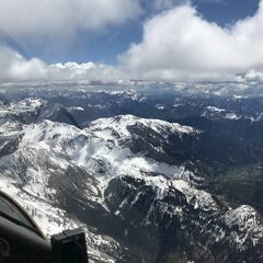 Flugwegposition um 10:45:29: Aufgenommen in der Nähe von Gemeinde Kötschach-Mauthen, Österreich in 3092 Meter
